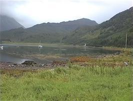 The tranquil scenery of Loch Duich, as seen from the grounds of Ratagan Youth Hostel